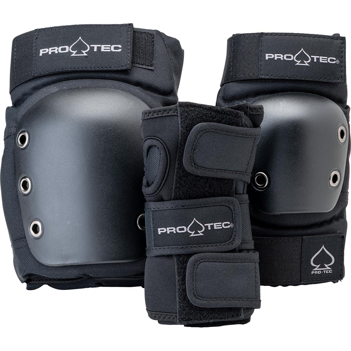 Pro-Tec Street Pad Set 3-Pack Adult Black Medium