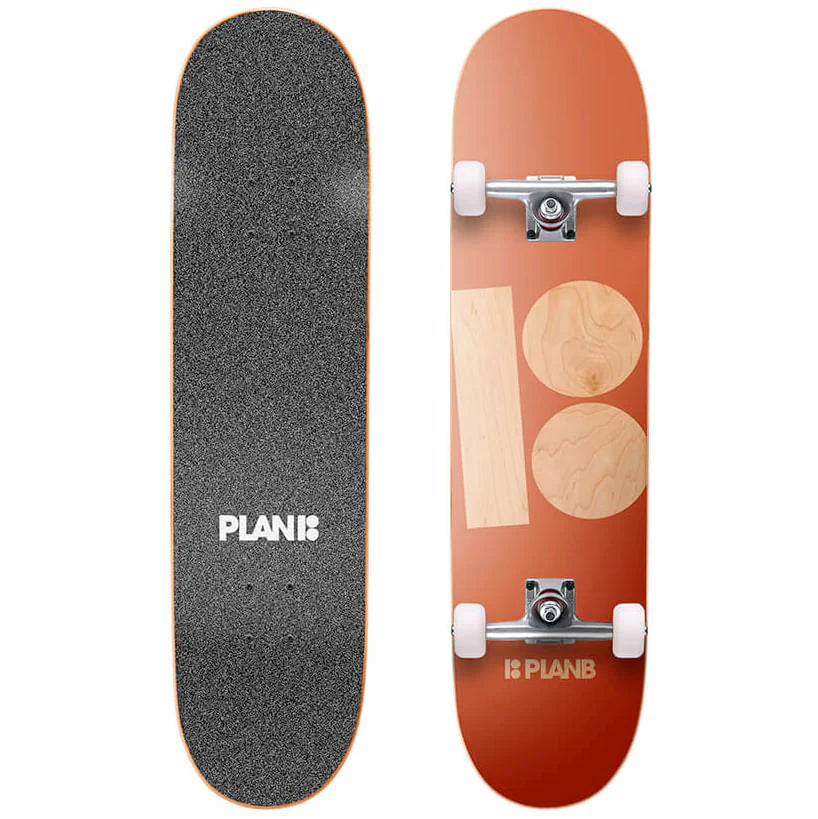 Plan B Stain Red Complete Skateboard 8.0
